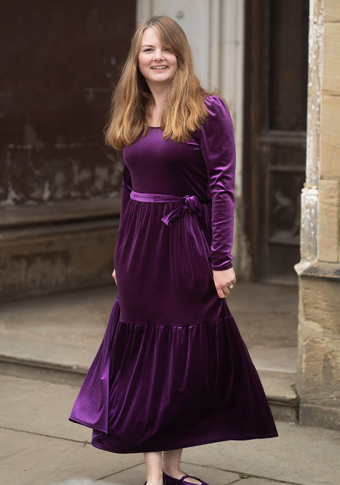 Eighth angle of Raeve Plum Tier Hem Midaxi Dress