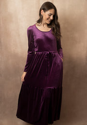 Raeve Plum Tier Hem Midaxi Dress