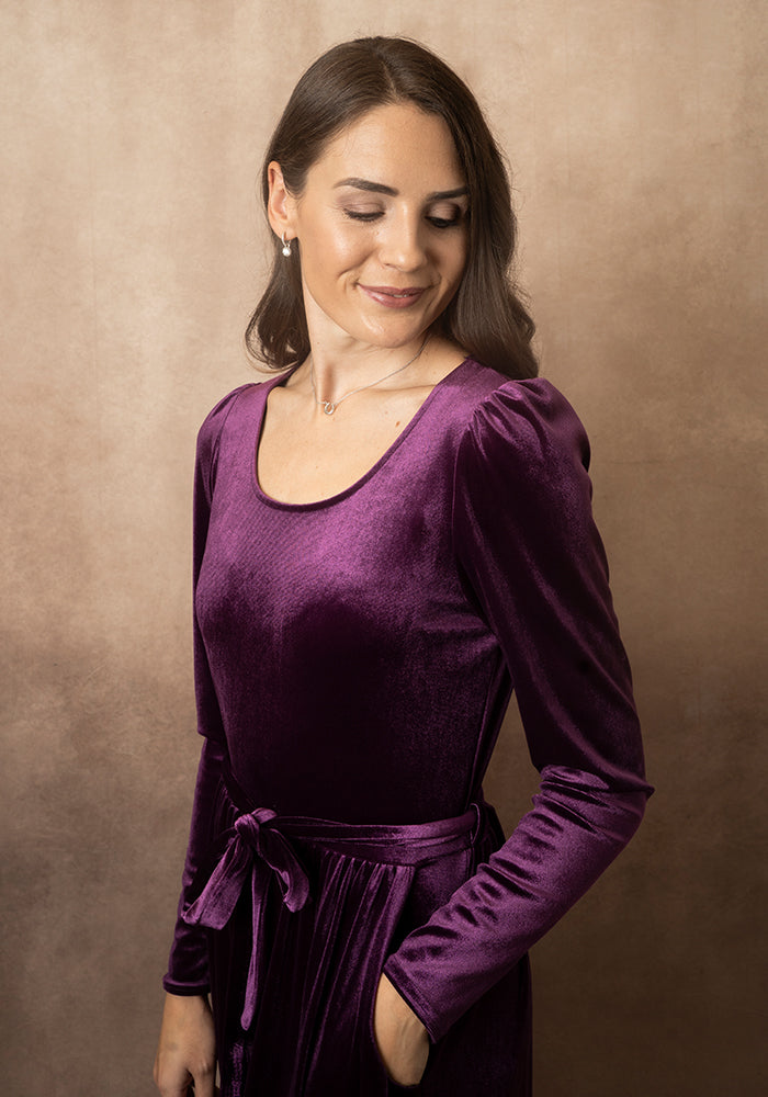 Sixth angle of Raeve Plum Tier Hem Midaxi Dress