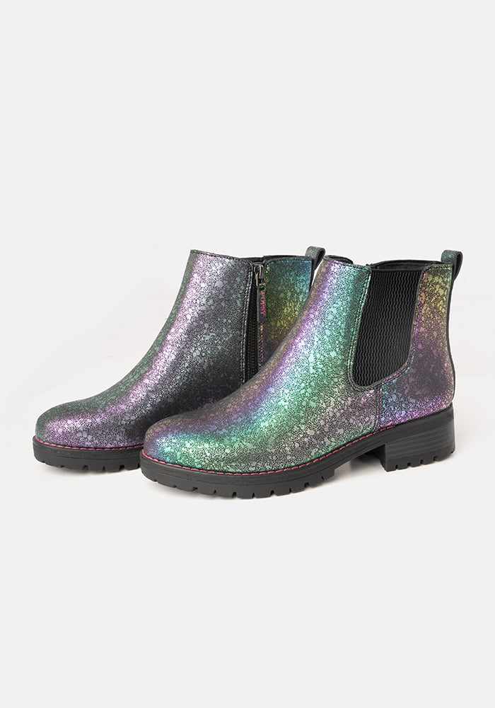 Rainbow Sparkle Chelsea Boots