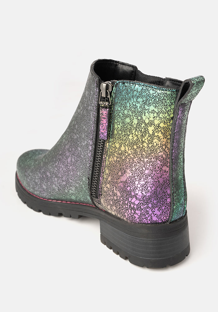 Rainbow Sparkle Chelsea Boots
