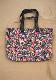 Rainbow Floral Print Beach Bag