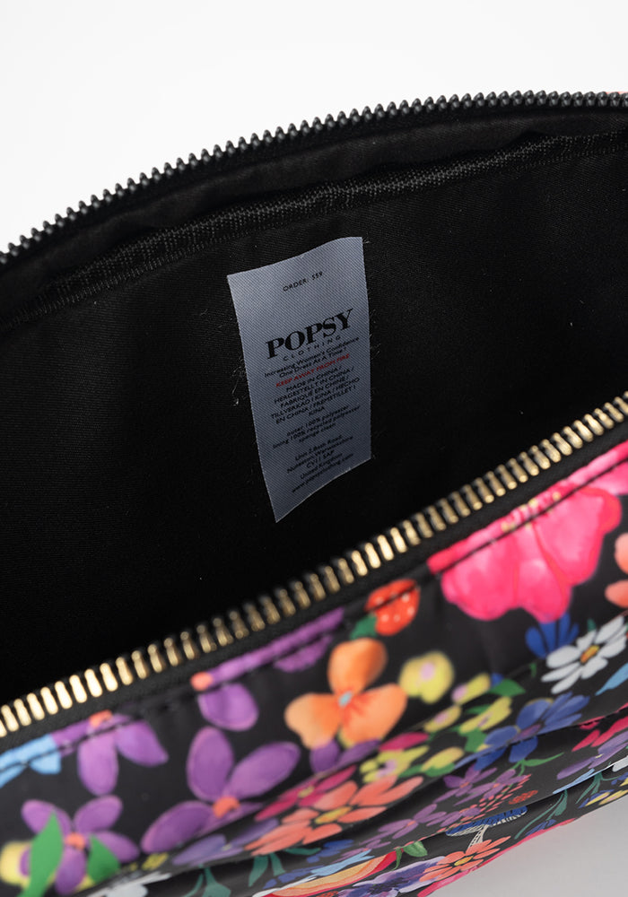 Rainbow Floral Print Popsy Multi Use Bag