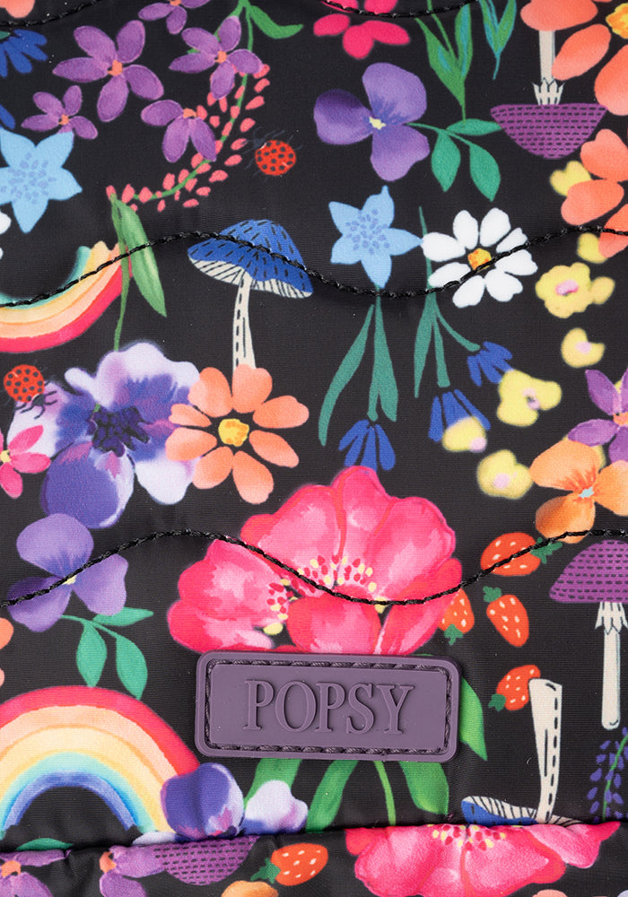 Rainbow Floral Print Popsy Multi Use Bag