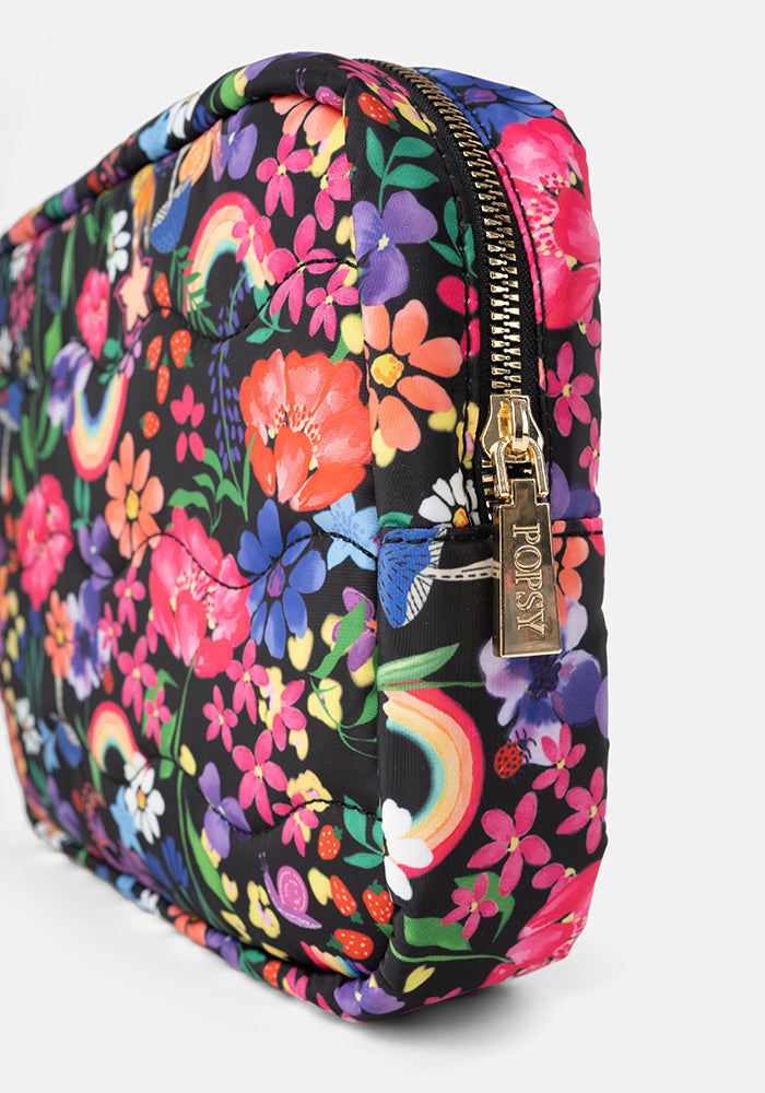 Rainbow Floral Print Popsy Multi Use Bag