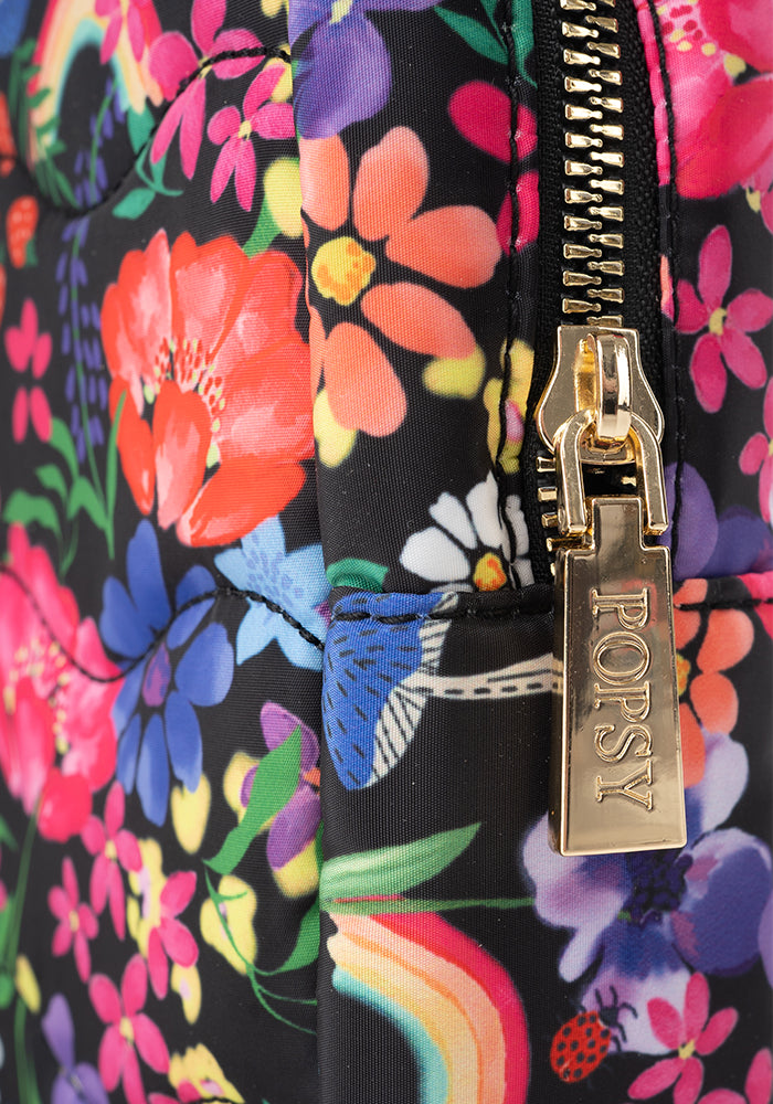 Rainbow Floral Print Popsy Multi Use Bag