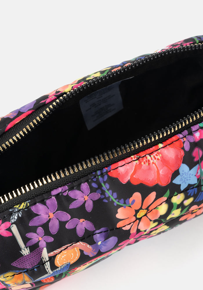 Second angle of Rainbow Floral Print Popsy Pencil Case