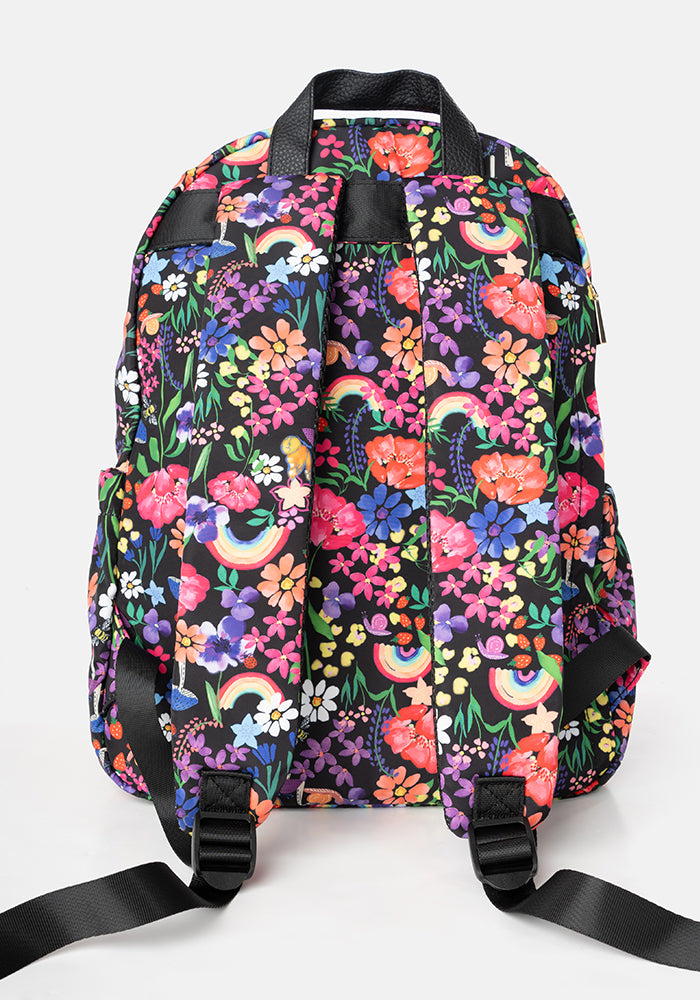 Rainbow Floral Print Rucksack