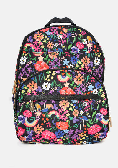 Rainbow Floral Print Rucksack