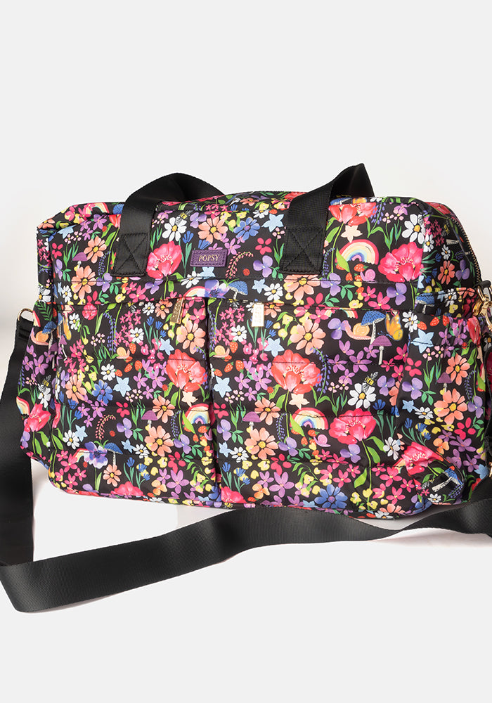Garden Rainbow Floral Print Holdall