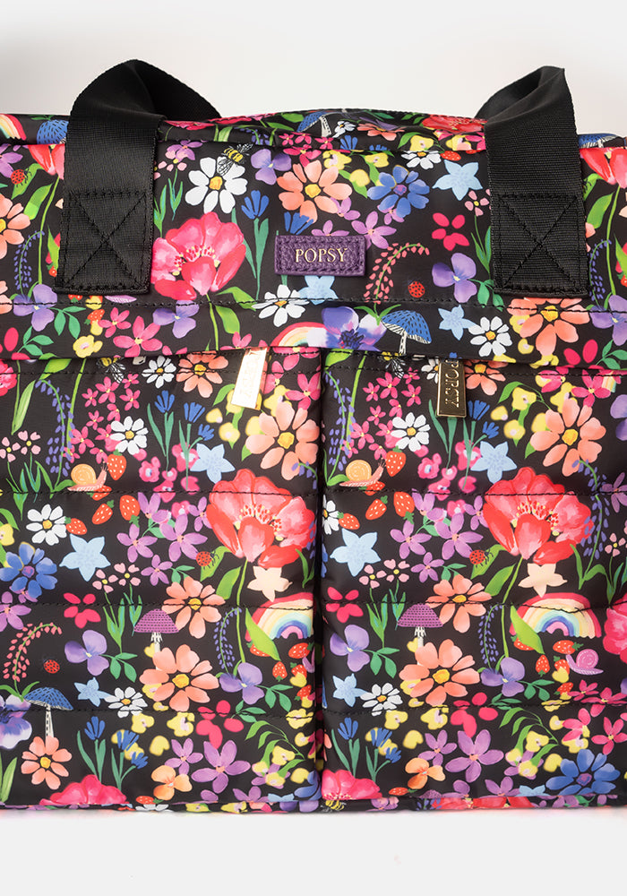 Rainbow Floral Print Holdall
