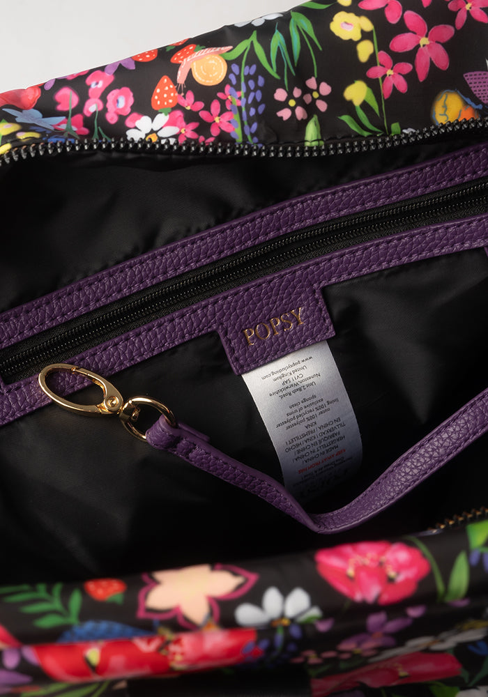 Garden Rainbow Floral Print Holdall
