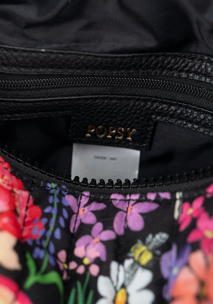 Fifth angle of Rainbow Floral Quilted Make Up Bag