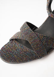 Rainbow Glitter Party Sandals