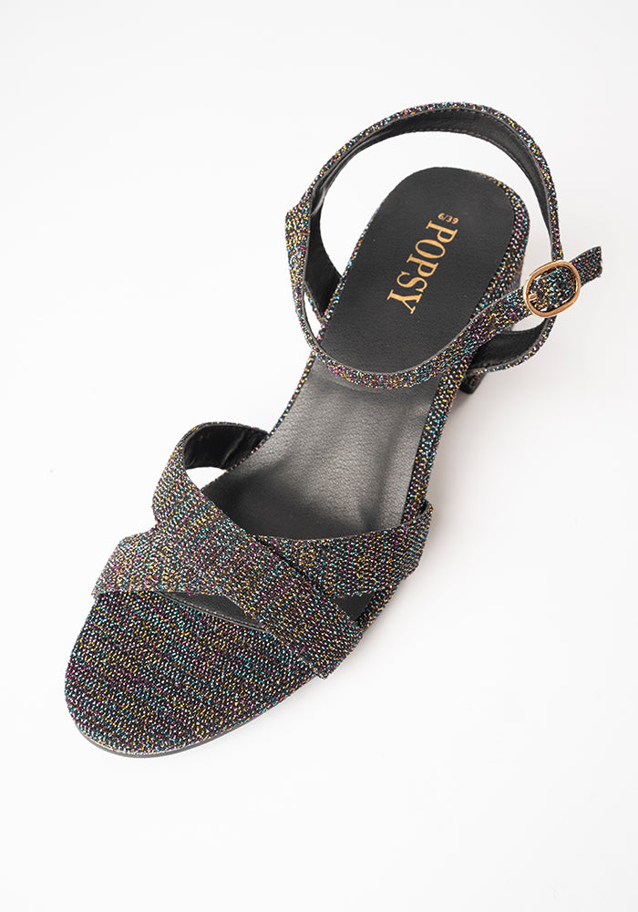 Rainbow Glitter Party Sandals