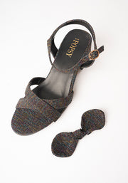 Rainbow Glitter Party Sandals