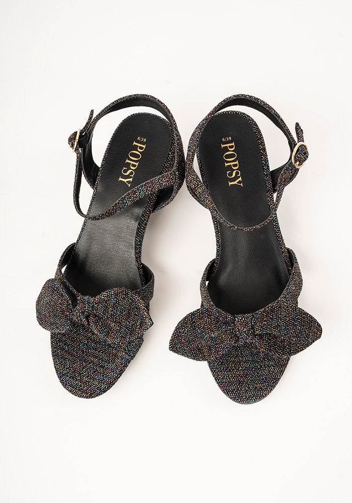Rainbow Glitter Party Sandals
