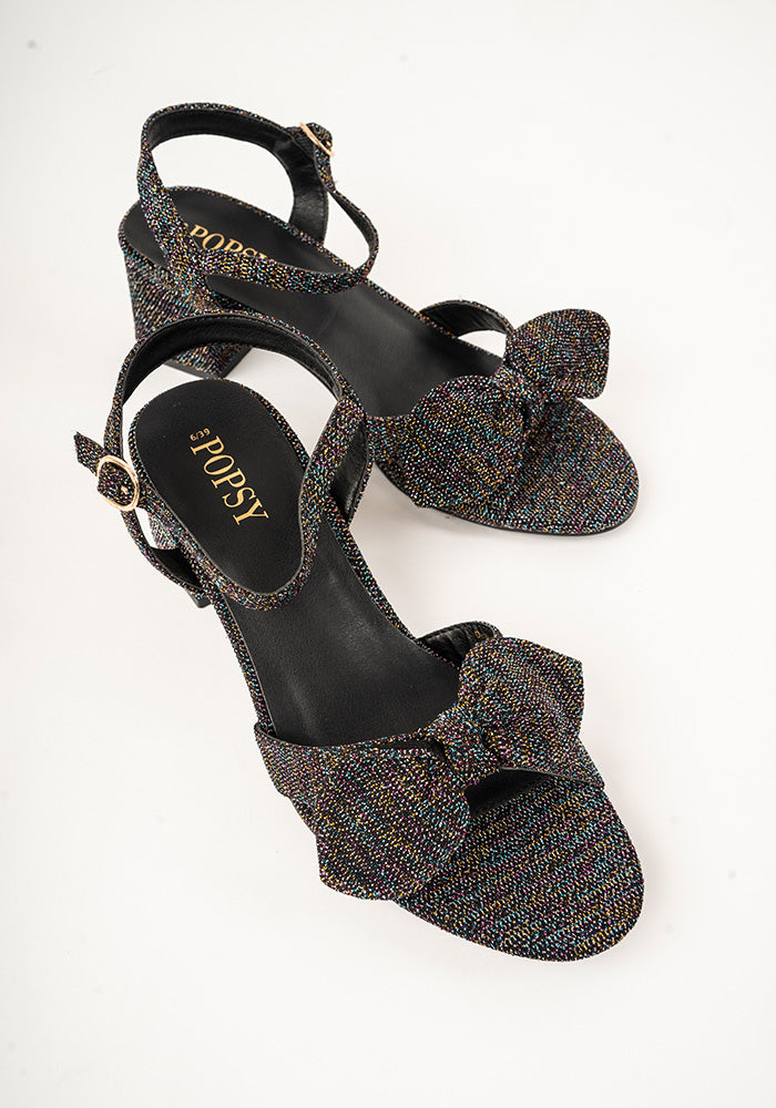 Rainbow Glitter Party Sandals