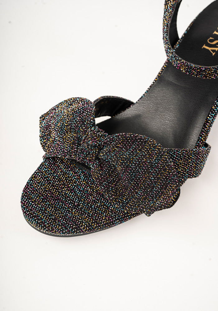 Rainbow Glitter Party Sandals