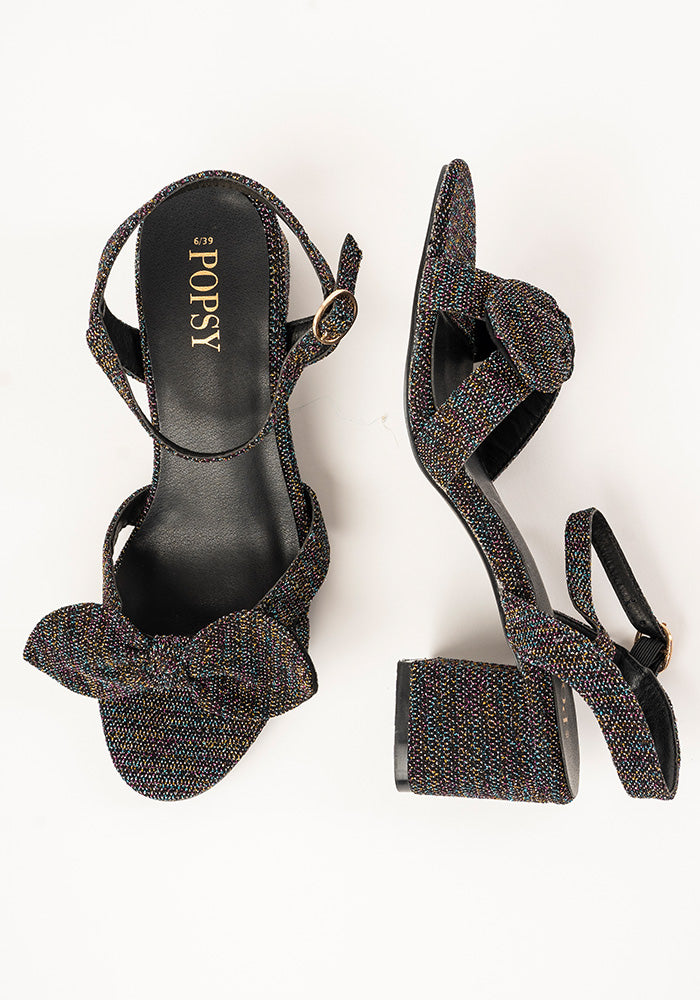 Rainbow Glitter Party Sandals