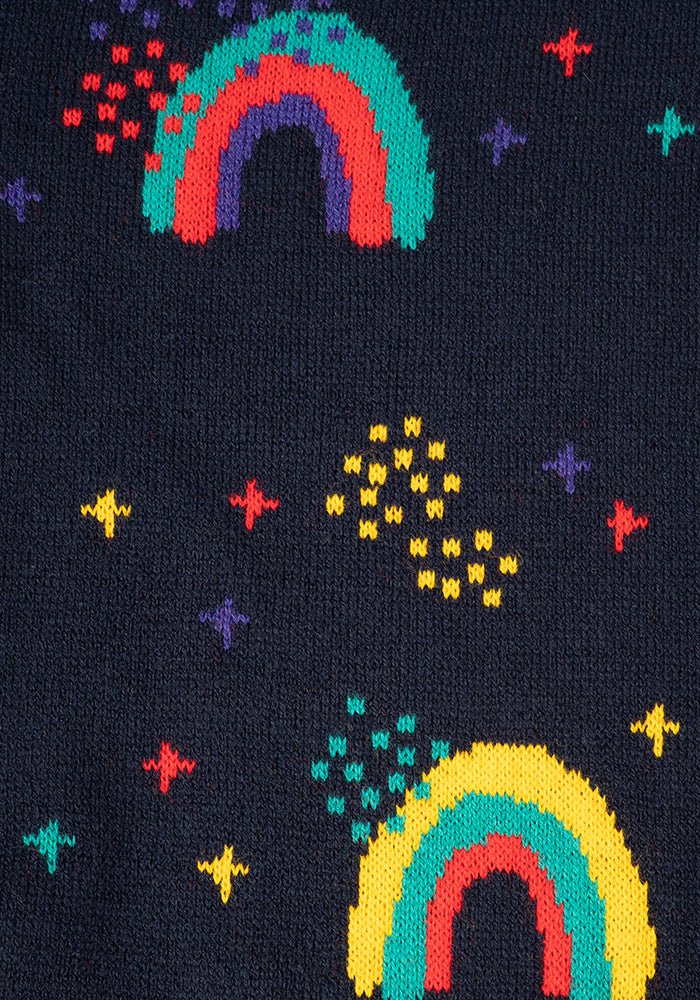 Second angle of Rainbow Knit Cardigan