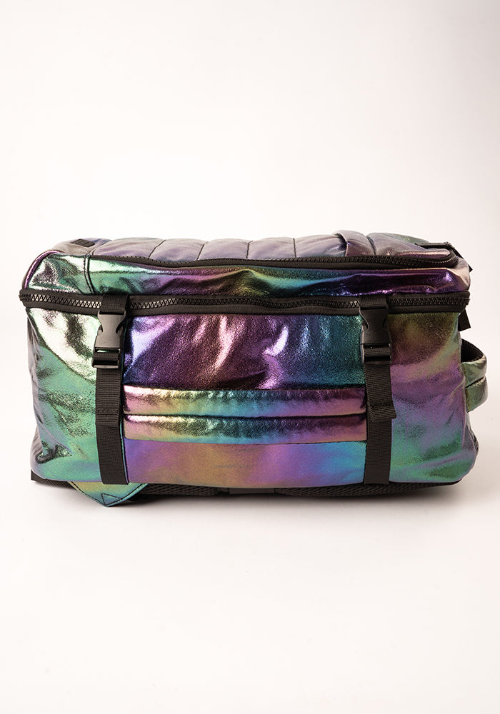 Fifth angle of Rainbow Metallic Cabin Bag