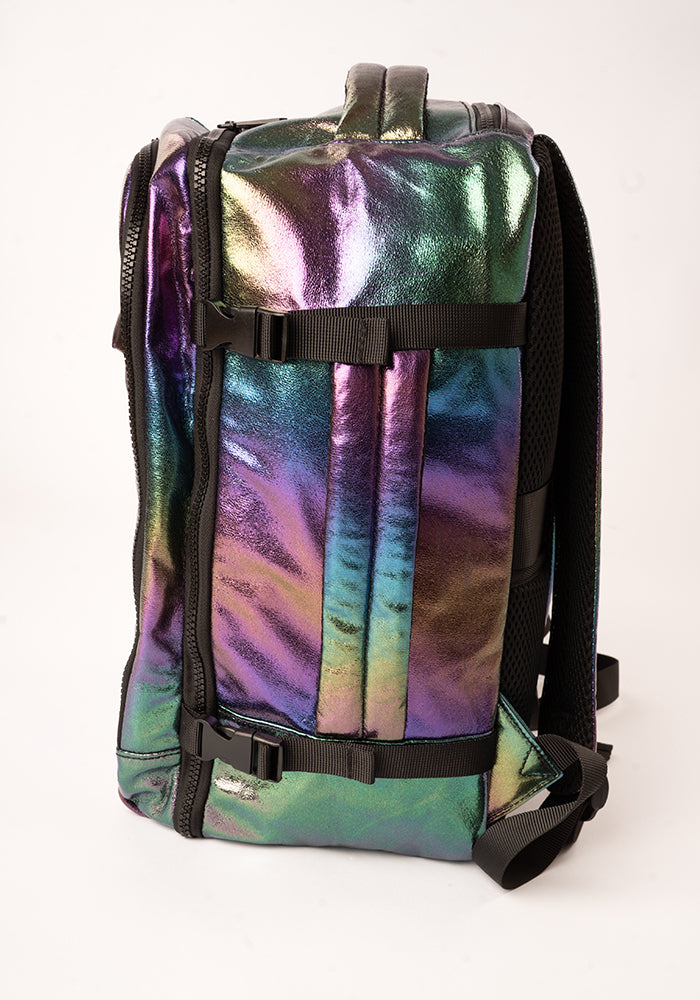 Fourth angle of Rainbow Metallic Cabin Bag