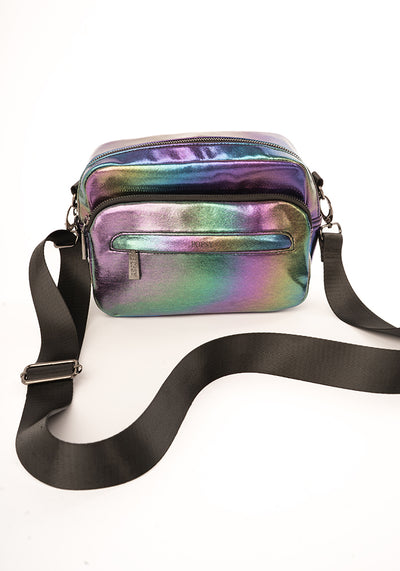 Rainbow Metallic Front Pocket Camera Bag