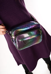 Rainbow Metallic Front Pocket Camera Bag
