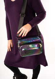 Rainbow Metallic Front Pocket Camera Bag