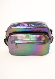 Rainbow Metallic Front Pocket Camera Bag