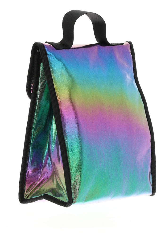 Third angle of Rainbow Metallic Insulated Lunch Bag