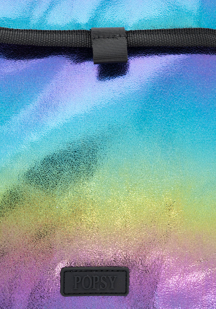 Second angle of Rainbow Metallic Insulated Lunch Bag