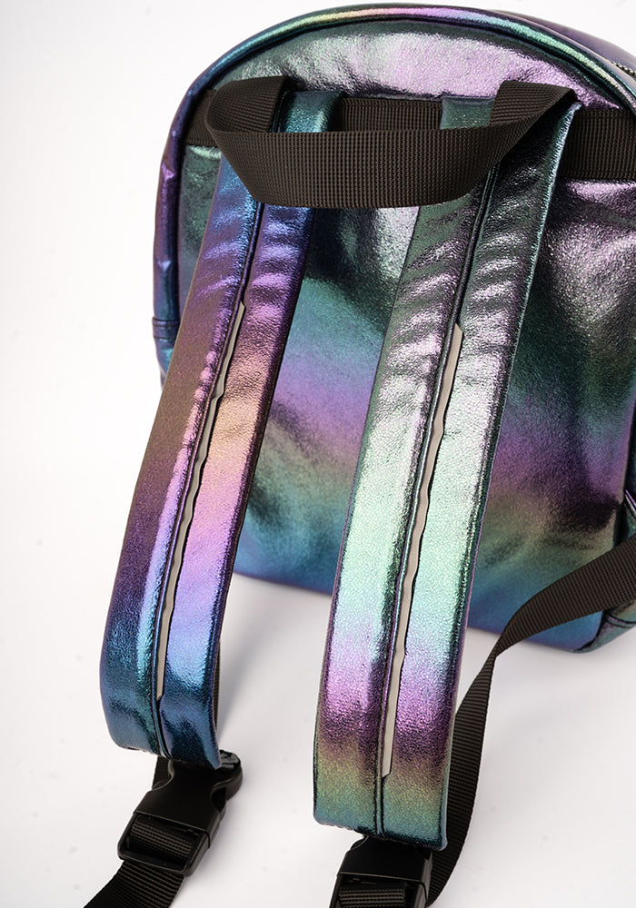 Eighth angle of Rainbow Metallic Mini Rucksack