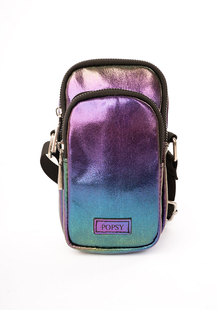 Rainbow Metallic Phone Pocket Bag