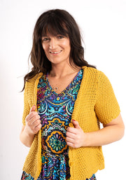 Kayce Rainbow Paisley Tile Print Cotton Maxi Dress