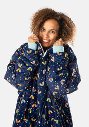 Popsy Pop-On Oversize Rainbow Print Hoodie