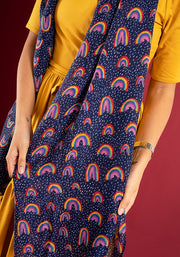 Rainbow Conversational Print Scarf