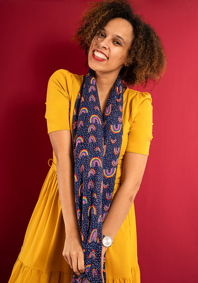 Rainbow Conversational Print Scarf