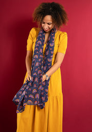 Rainbow Conversational Print Scarf