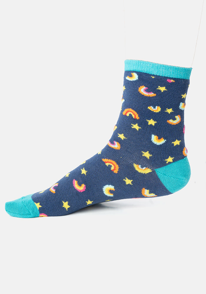 3 Pack Pages, Rainbow & Pencil Knit Socks