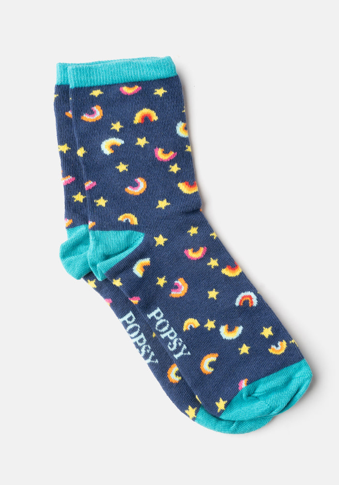 3 Pack Pages, Rainbow & Pencil Knit Socks