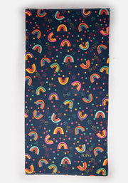 Navy Rainbow Print Towel