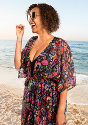 Garden Rainbow Tie Front Cover Up