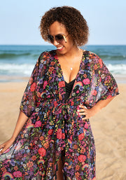 Garden Rainbow Tie Front Cover Up