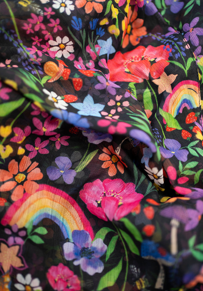 Garden Rainbow Tie Front Cover Up