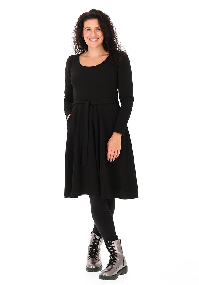 Ramona Black Full Skirt Dress