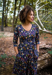 Raye Fairy Garden Print Viscose Dress