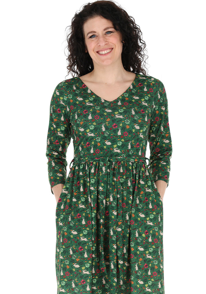 Fourth angle of Rebecca Rabbit Print Jersey Dress, rebecca Rabbit Print Jersey Dress A little bit playful, a lot wearable.