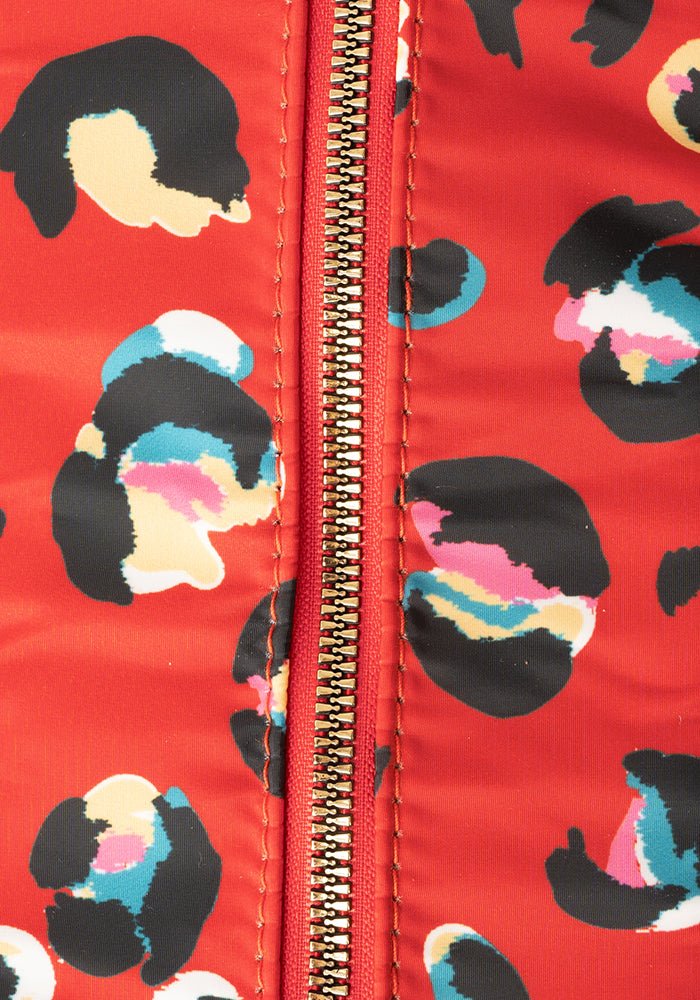 Red Animal Print Holdall